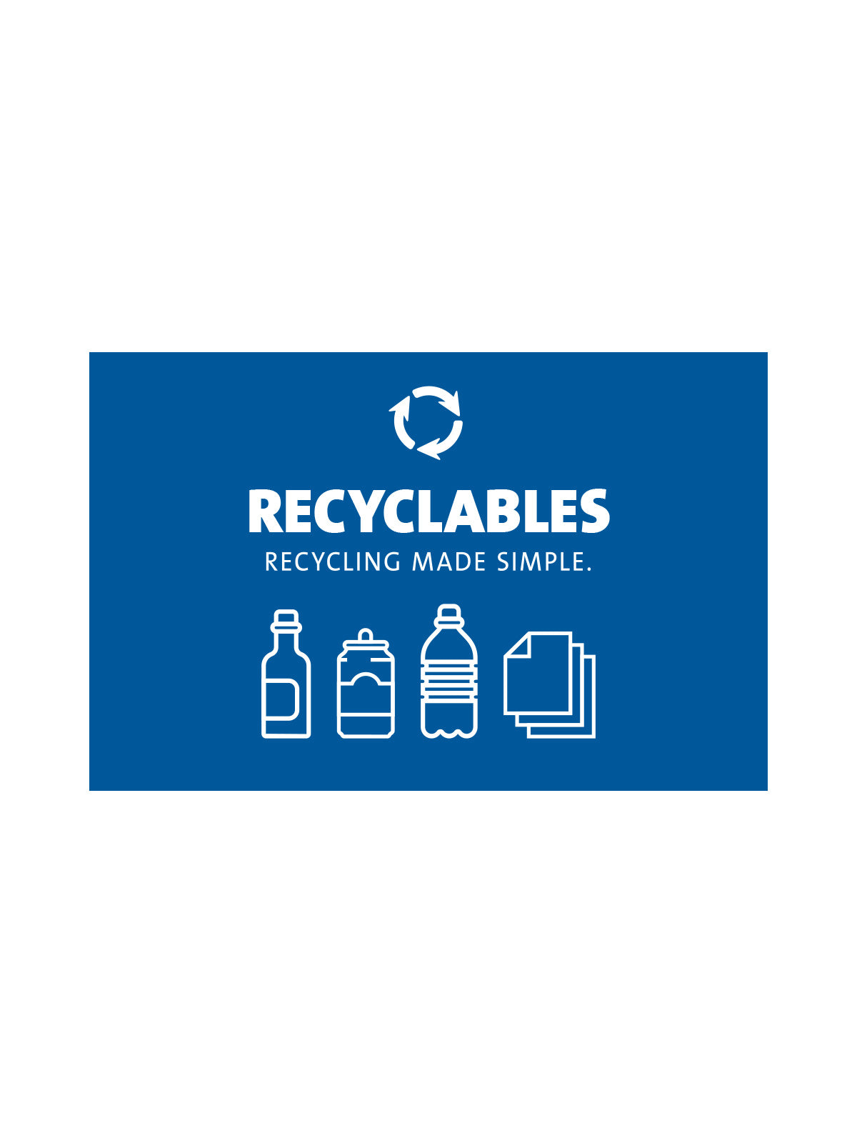 EVOLVE - Sign - Recyclables - Blue-White