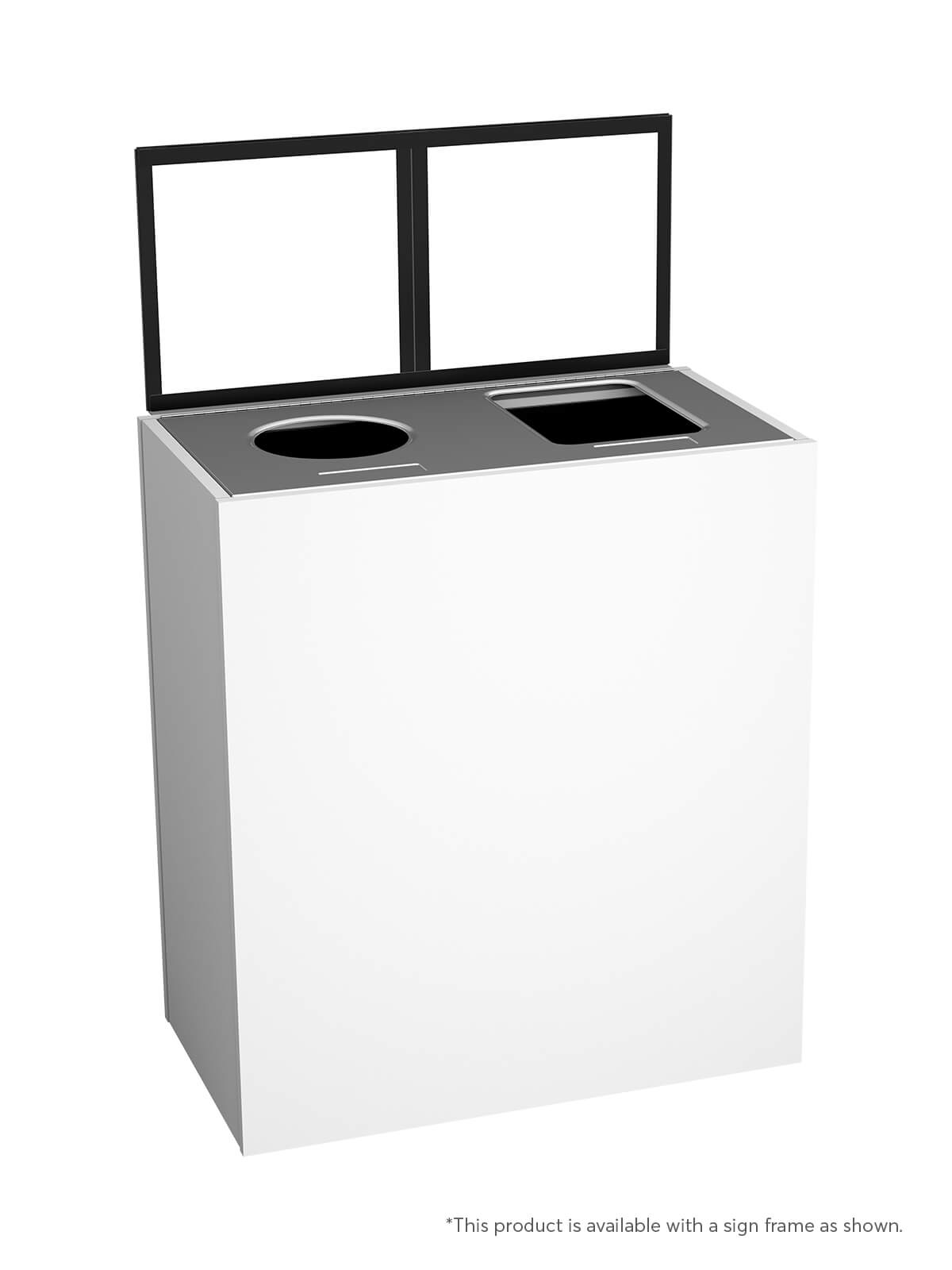 ARISTATA - Double Stream, Glacier Finish, Hinged Stainless Steel Lid with Circle-Full Openings