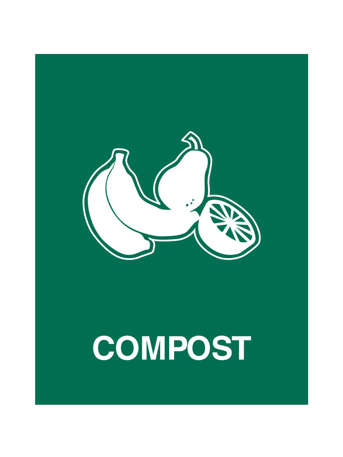 WASTE WATCHER - Sign - Compost - Dark Green