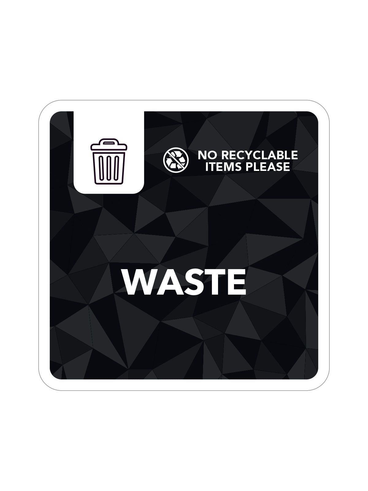 MOSAIC (1) - Label - Waste - Black