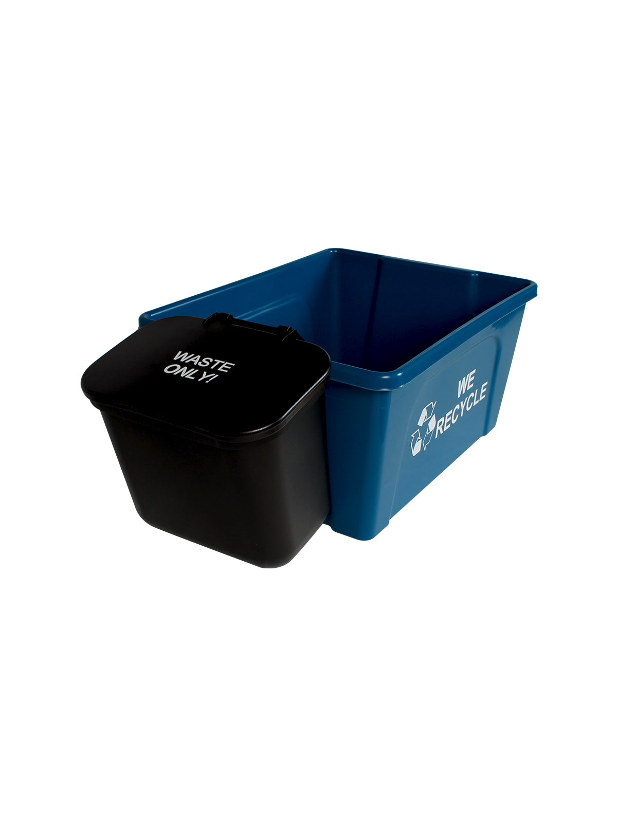 OFFICE COMBO - Double - Kit - Mobius Loop-We Recycle-Waste - Solid Lift - Blue-Black
