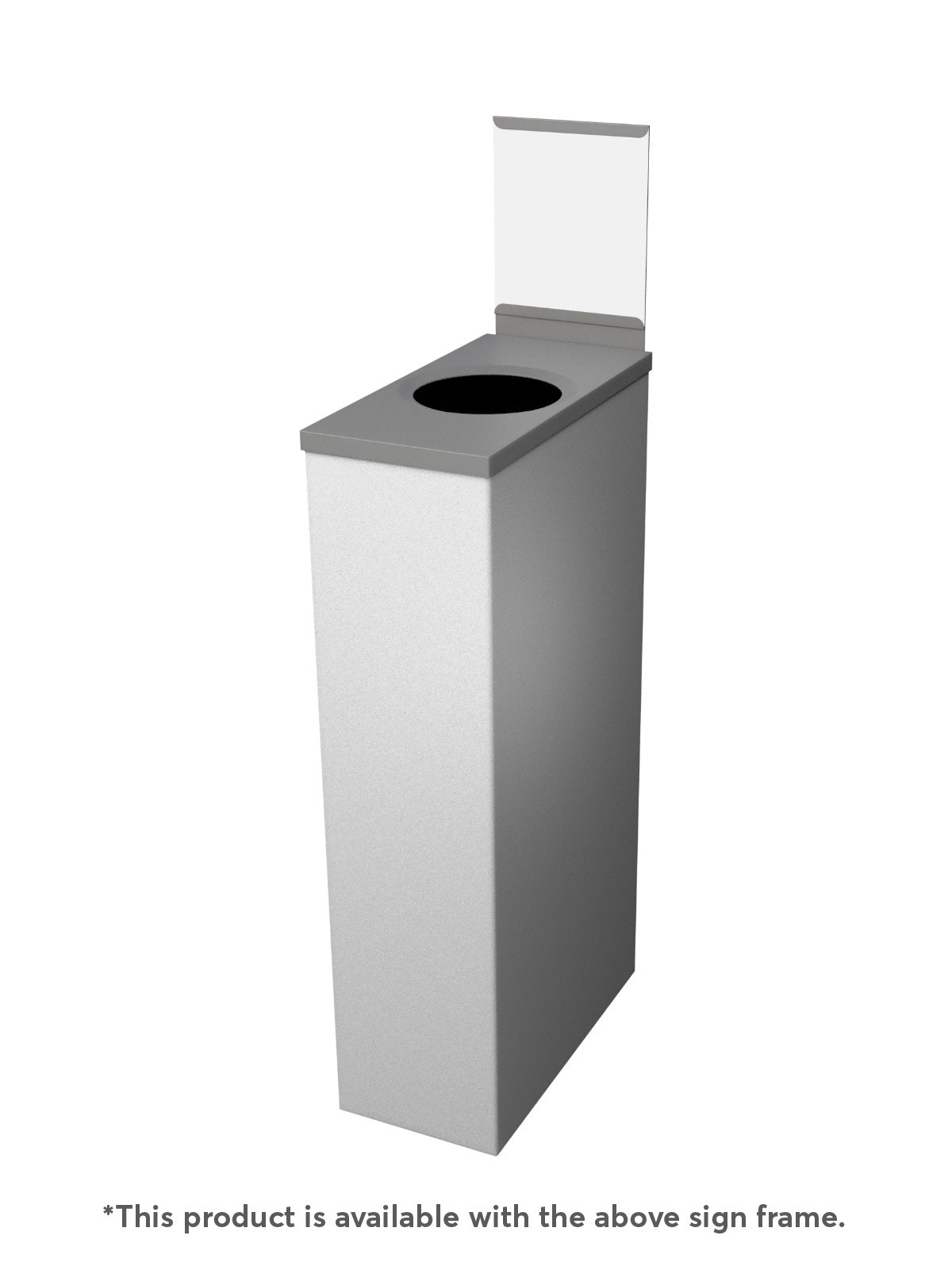 SPECTRUM - Double Station - White-Black Cube Slims, Circle-Full Opening Lids with Cans & Bottles-Waste Body Labels