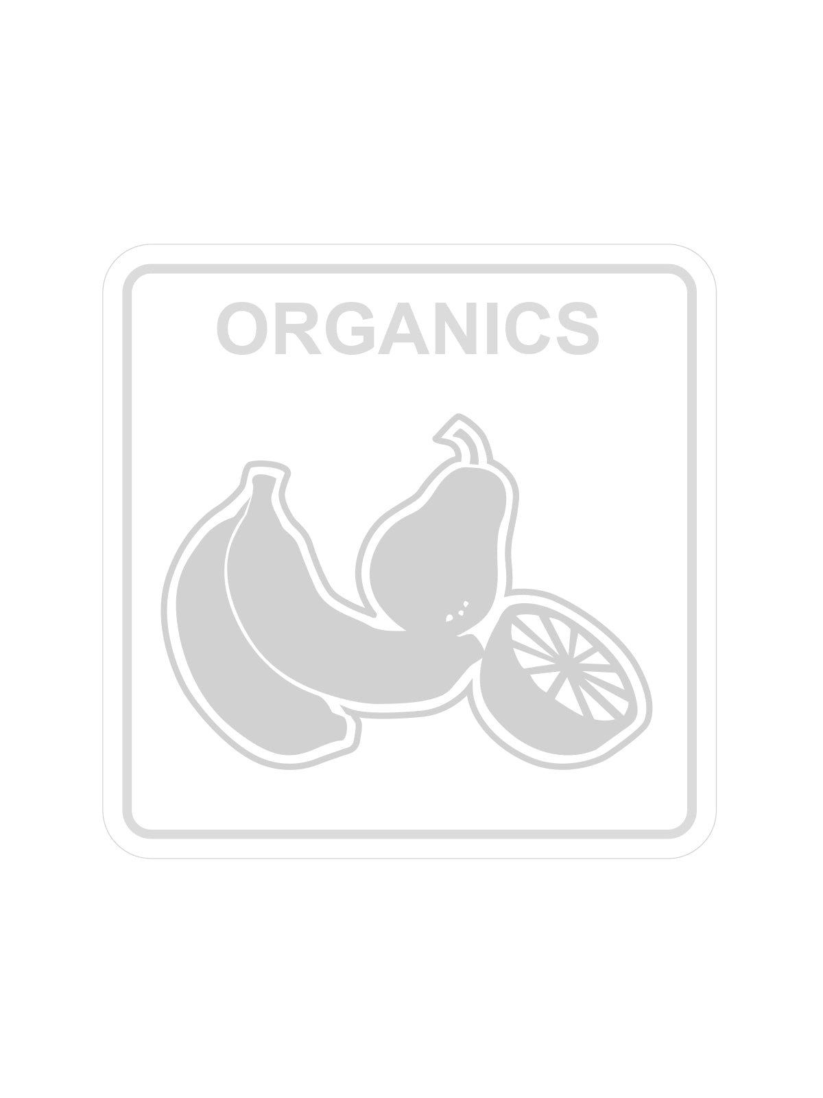 WASTE WATCHER - Label - Organics - Clear-White