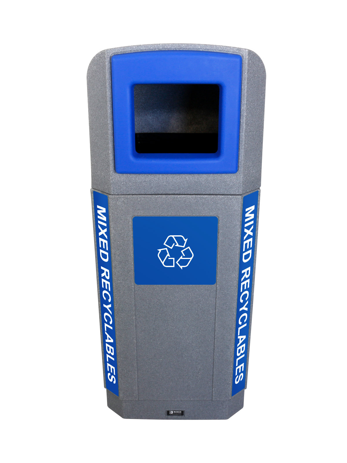 OCTO - Single - Kit - Outdoor - Mixed Recyclables - Full - Greystone-Blue