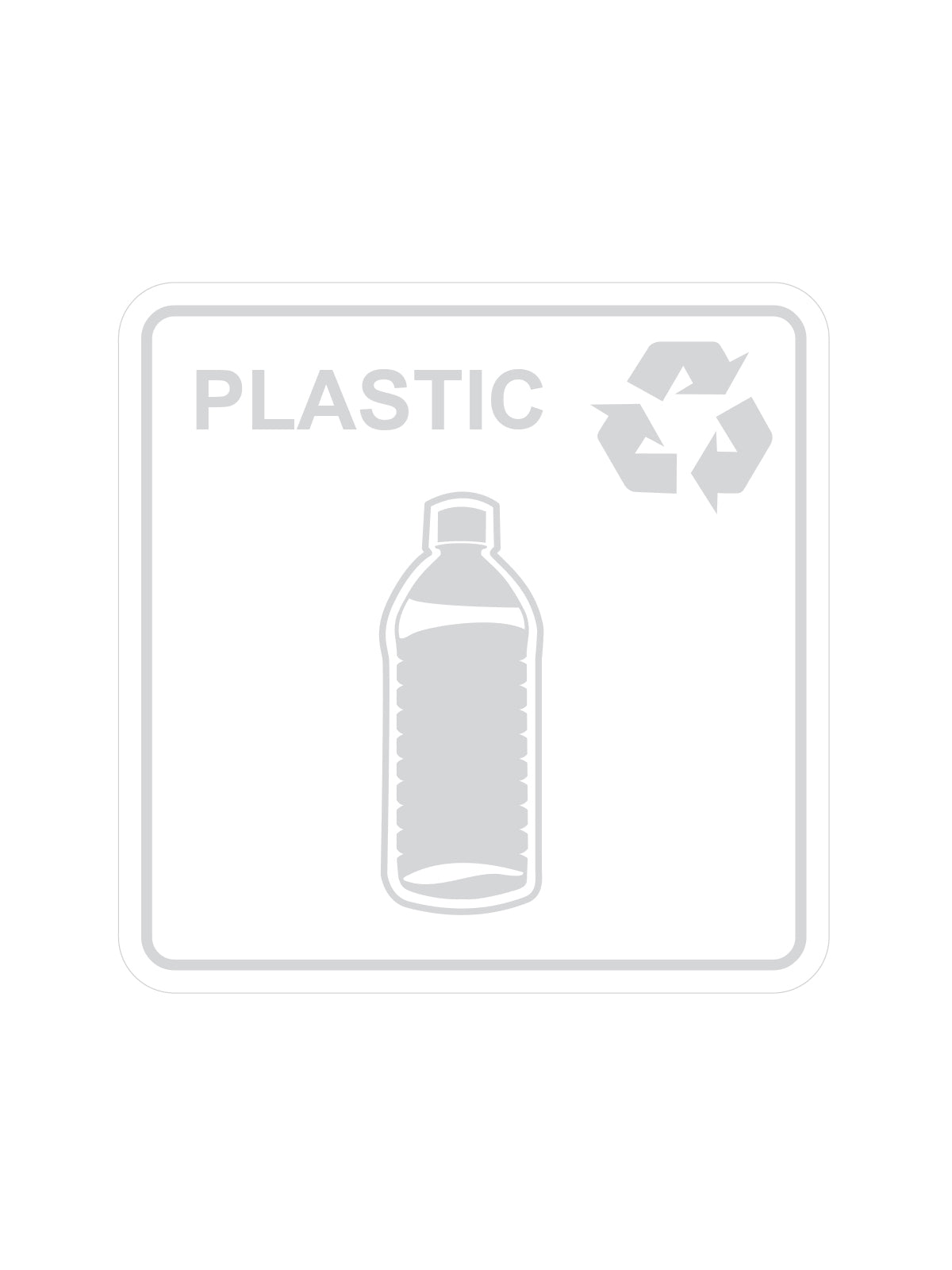 WASTE WATCHER - Label - Plastic - Clear-White
