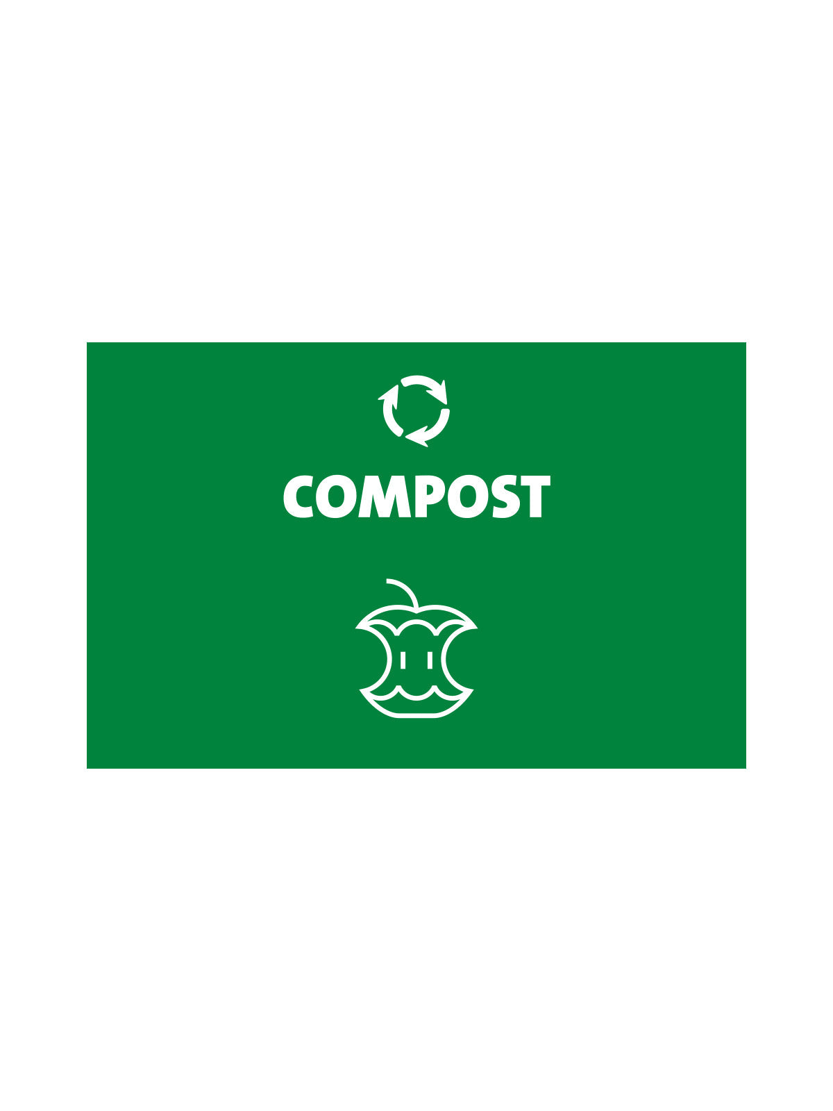 EVOLVE - Sign - Compost - Green-White