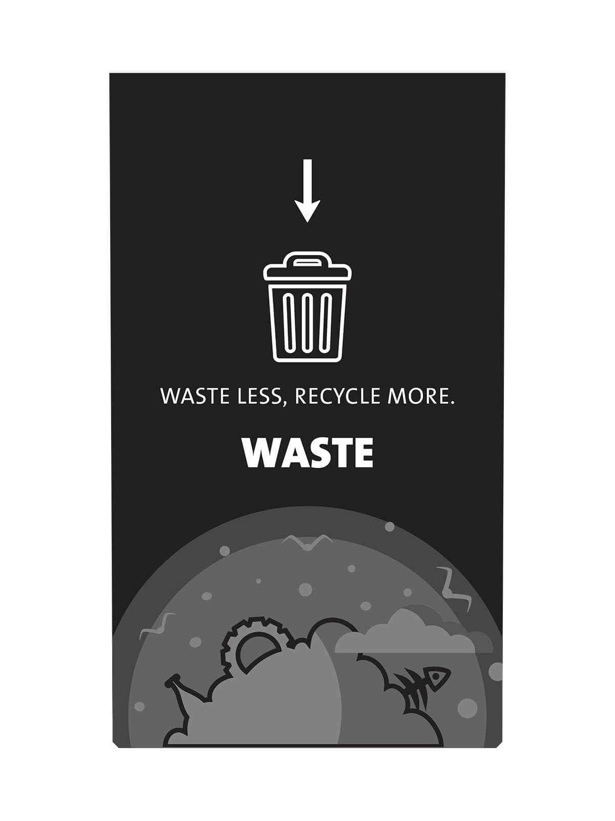 EXPRESSION - Sign - Waste - Black