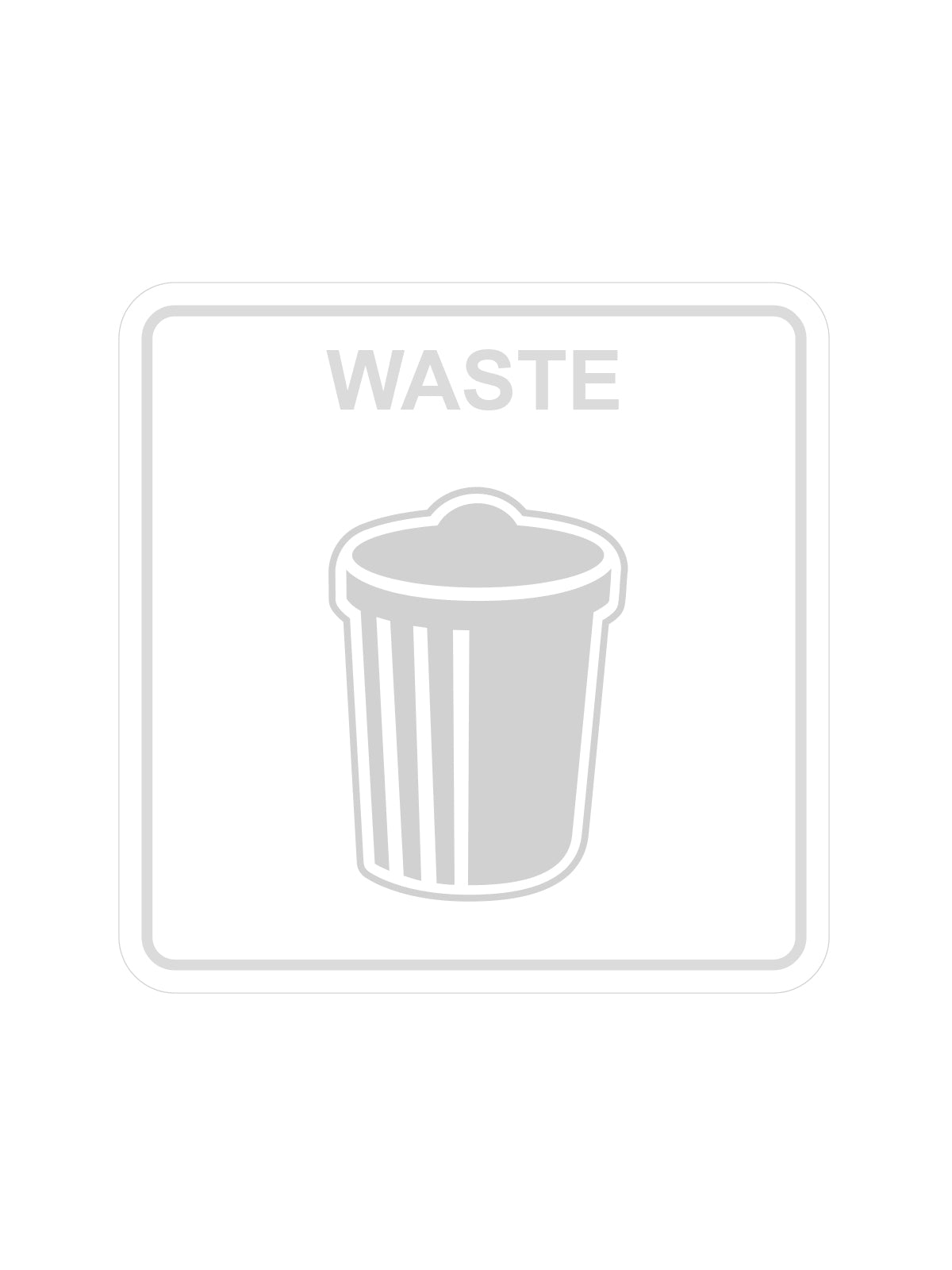 WASTE WATCHER - Label - Waste - Clear-White
