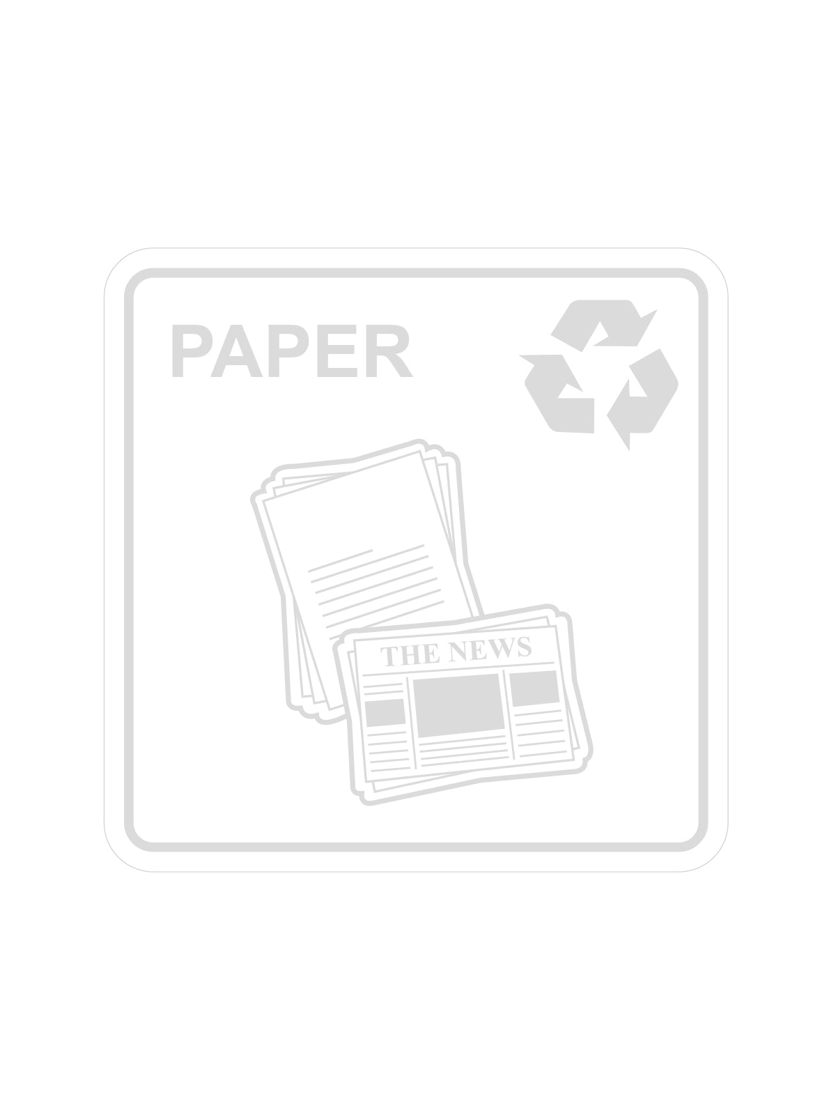 WASTE WATCHER - Label - Paper - Clear-White