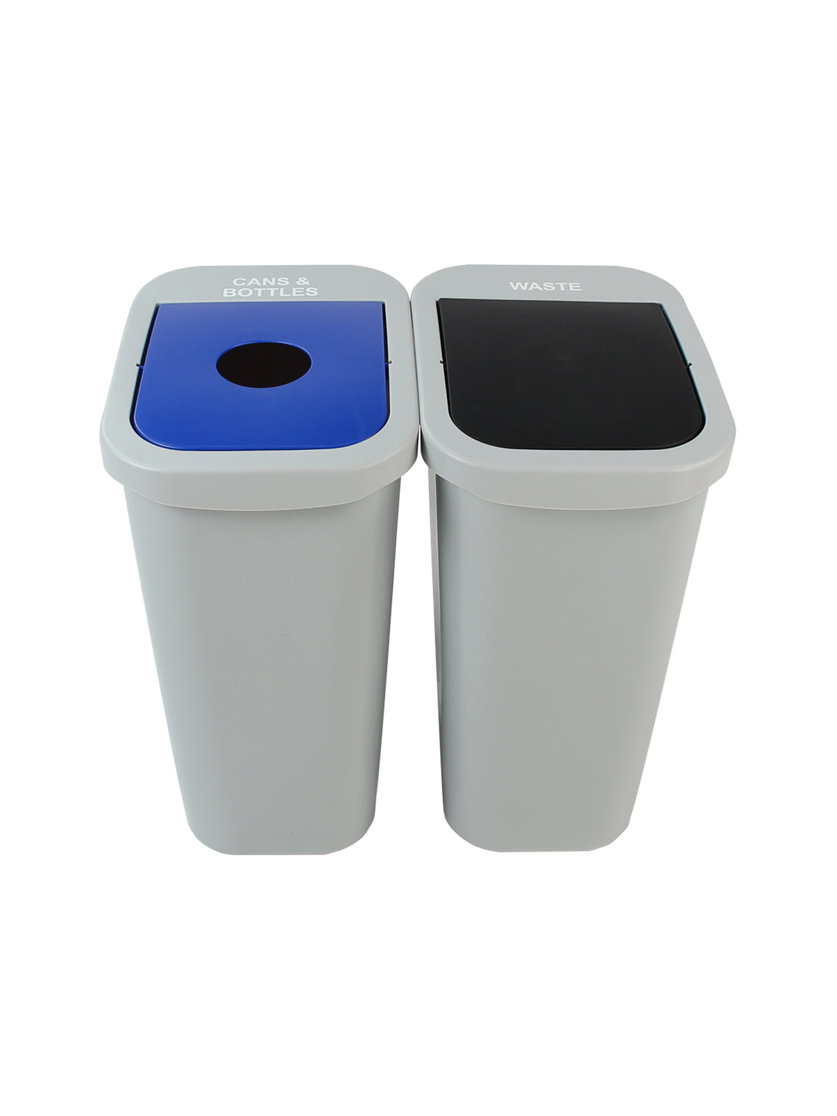 BILLI BOX - Double - Kit - 10 G - Cans & Bottles-Waste - Circle-Swing - Grey-Blue-Black