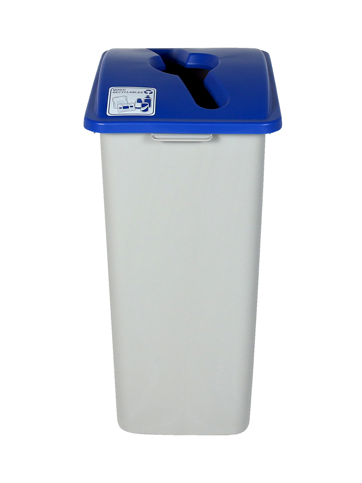 WASTE WATCHER XL - 32G Grey Body with Blue XL Mixed Opening Lid and 'Mixed Recyclables' Lid Label