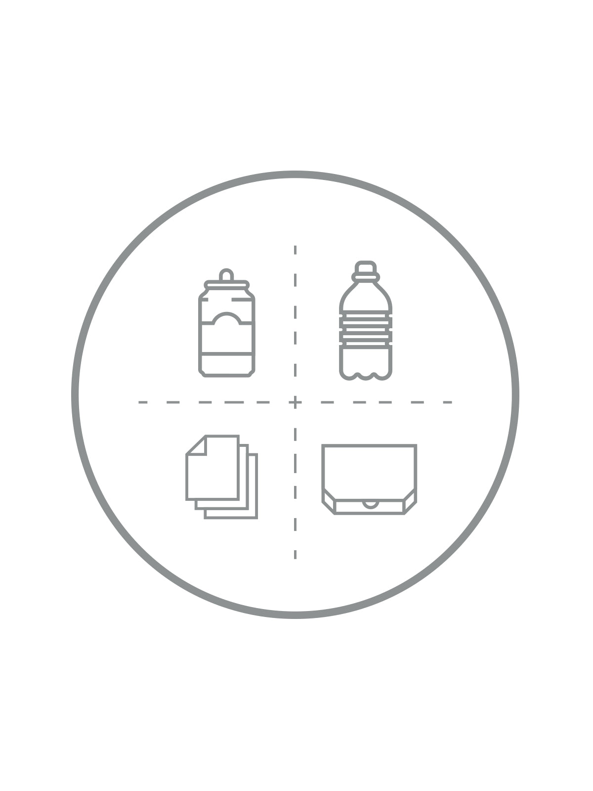 SPECTRUM - Label - Mixed Recyclables - Clear-Silver