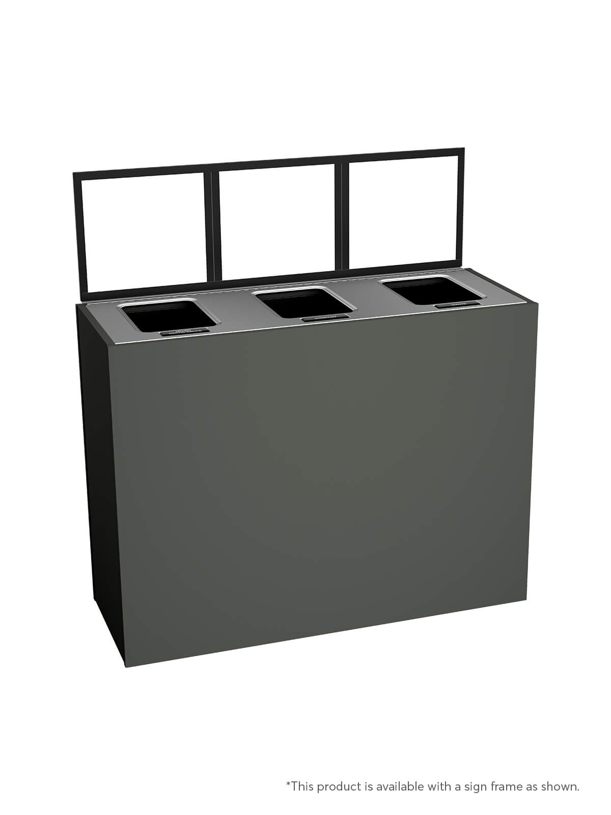 ARISTATA - Triple - Select - Mixed Recyclables-Compost-Waste - Full - Slate
