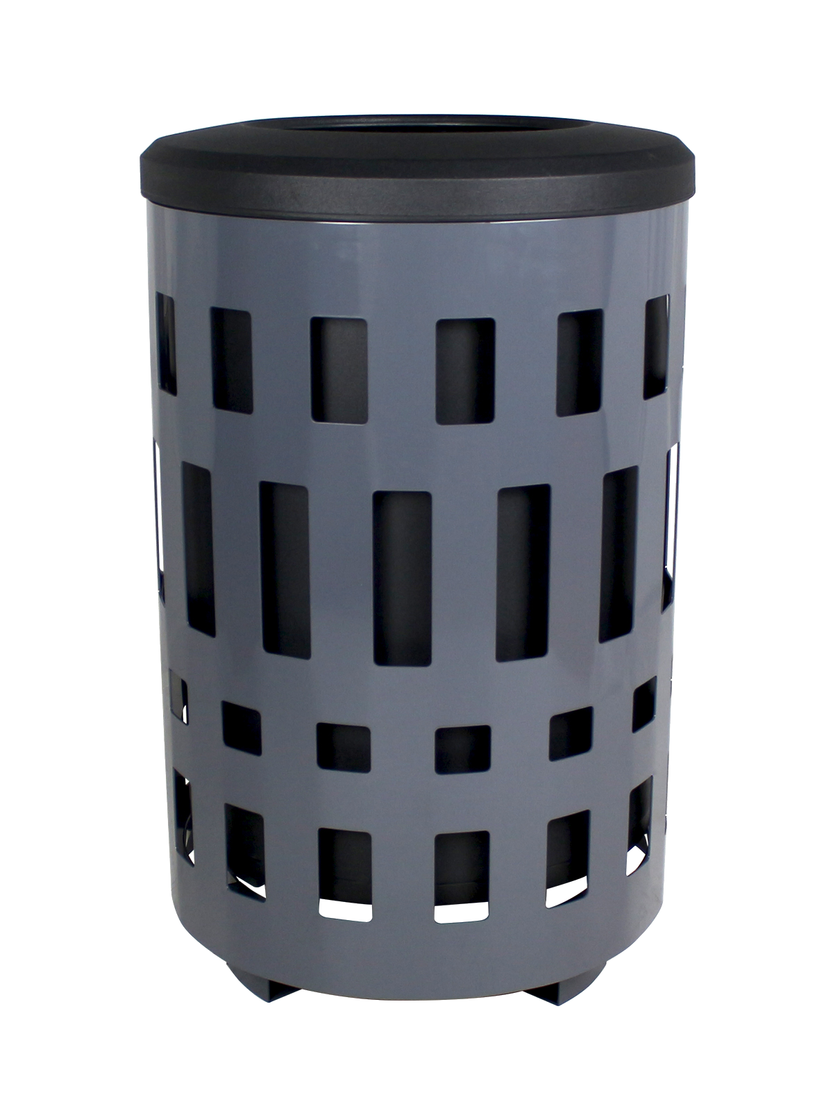 Sustainable City Series - 'VANCOUVER' - 45G Metal Waste Collection Bin - Dark Grey Body with Black Plastic Lid
