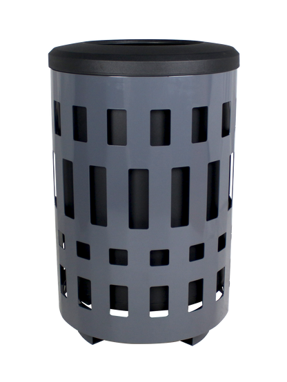 Sustainable City Series - 'VANCOUVER' - 45G Metal Waste Collection Bin - Dark Grey Body with Black Plastic Lid