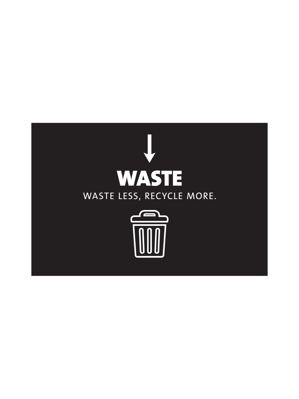 Pvolve Sign EVOLVE - Sign - Waste - Black-White – Busch Systems | USA