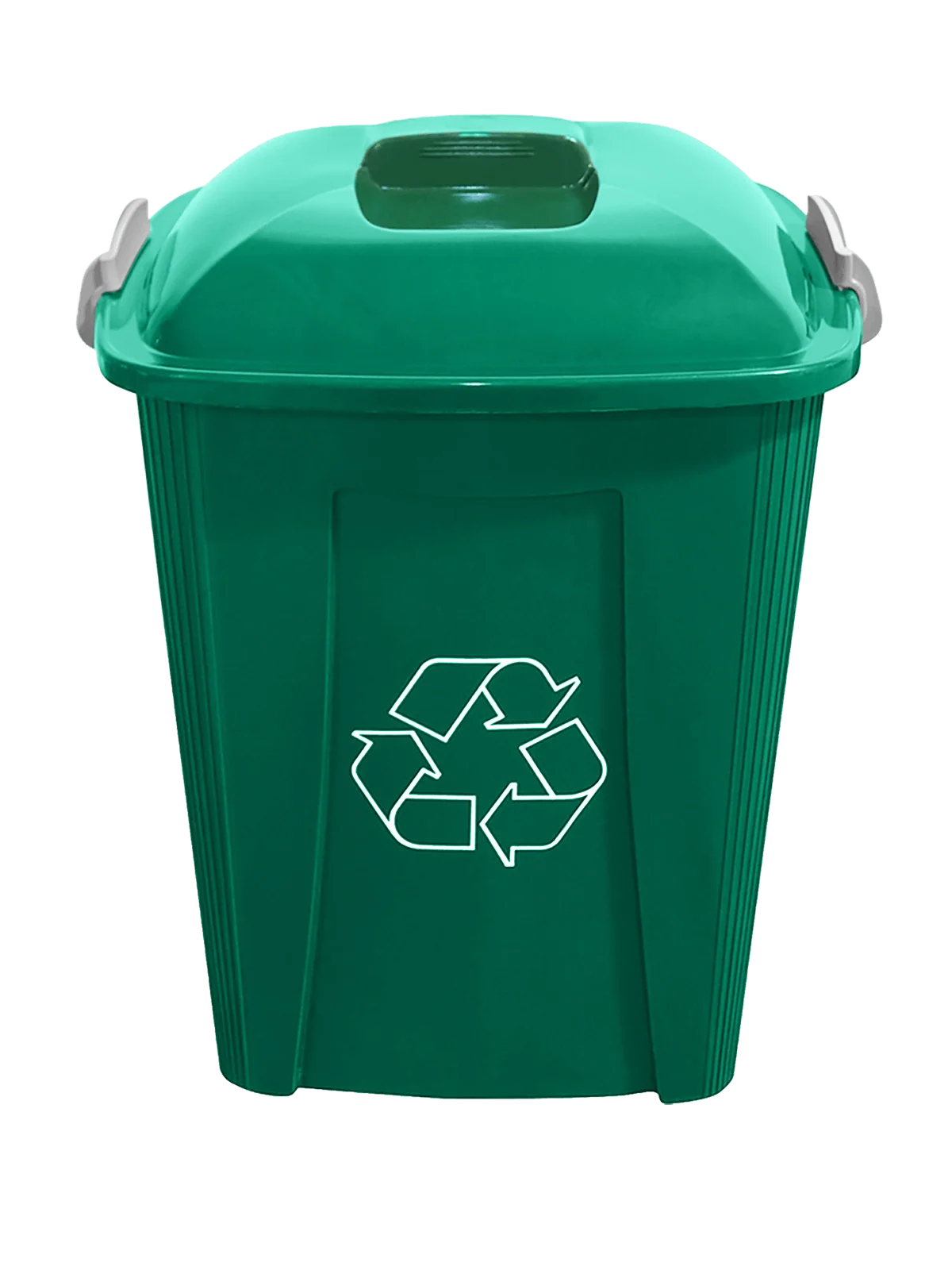 UPRIGHT - 7G Dark Green Bin with Mobius Loop Body Stamp and Lid