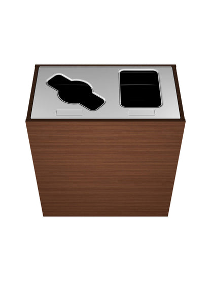 ARISTATA - Double Station, Harvest Leaves Body Finish with Stainless Steel Mixed/Full-Opening Lid