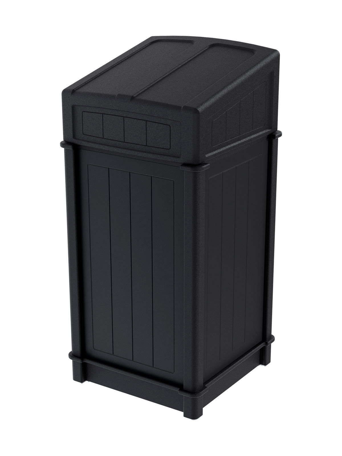 FUSION - Single Stream Top-Load Organics Bin with Full Opening Lid and Door Signage