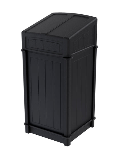 FUSION - Single Stream Top-Load Organics Bin with Full Opening Lid and Door Signage