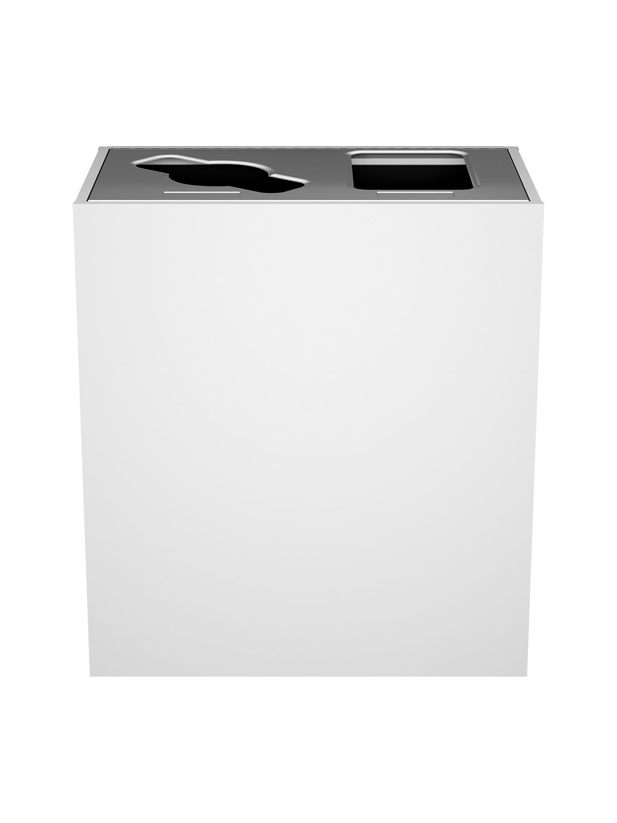 ARISTATA - Double Stream, Glacier Finish, Hinged Stainless Steel Lid with Mixed-Full Openings