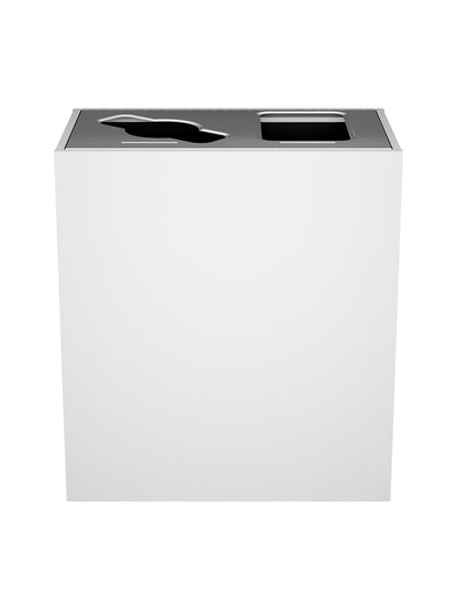 ARISTATA - Double Stream, Glacier Finish, Hinged Stainless Steel Lid with Mixed-Full Openings