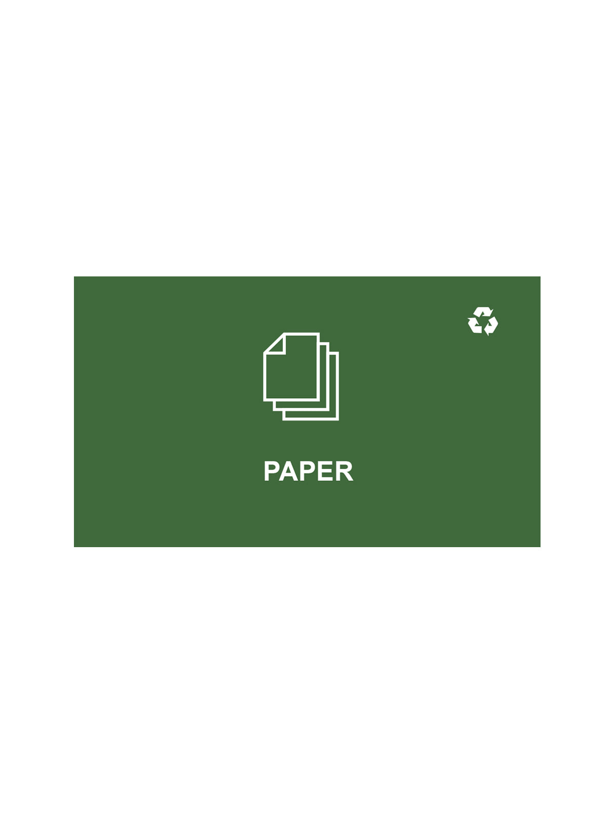 SPECTRUM - Single - Sign - Ellipse - Paper - Green-White