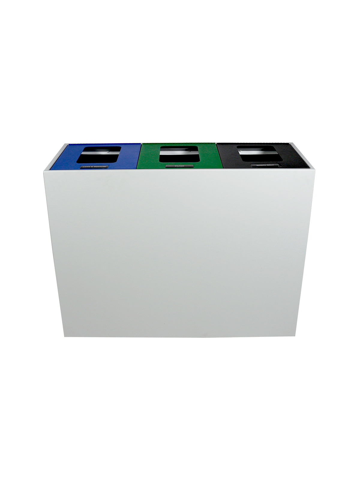 MEZZO - Triple Stream, White Body, Multi-Hinged Blue-Green-Black Lids with Full Openings