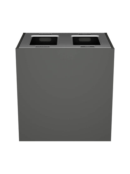 ARISTATA XL - Double Stream, Slate Finish, Hinged Stainless Steel Lid with Full Openings