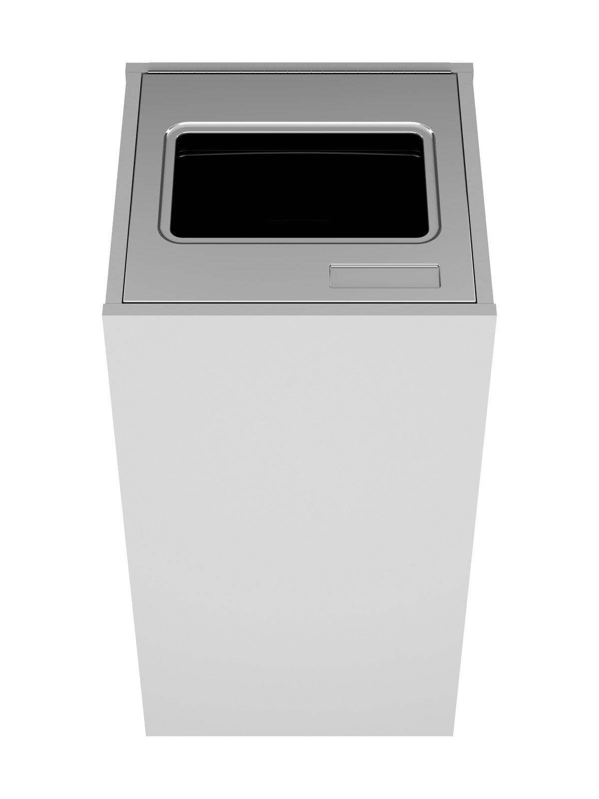 ARISTATA - Single Stream Bin, Glacier Finish Body with Full Opening Stainless Steel Lid