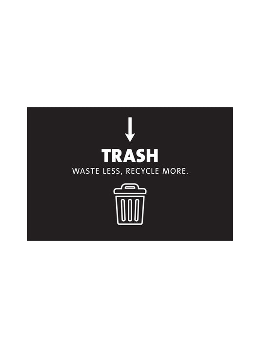 EVOLVE - Sign - Trash - Black-White