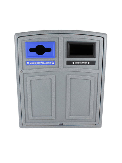 UPTOWN - Double - Kit - Mixed Recyclables-Waste - Mixed-Full - Greystone