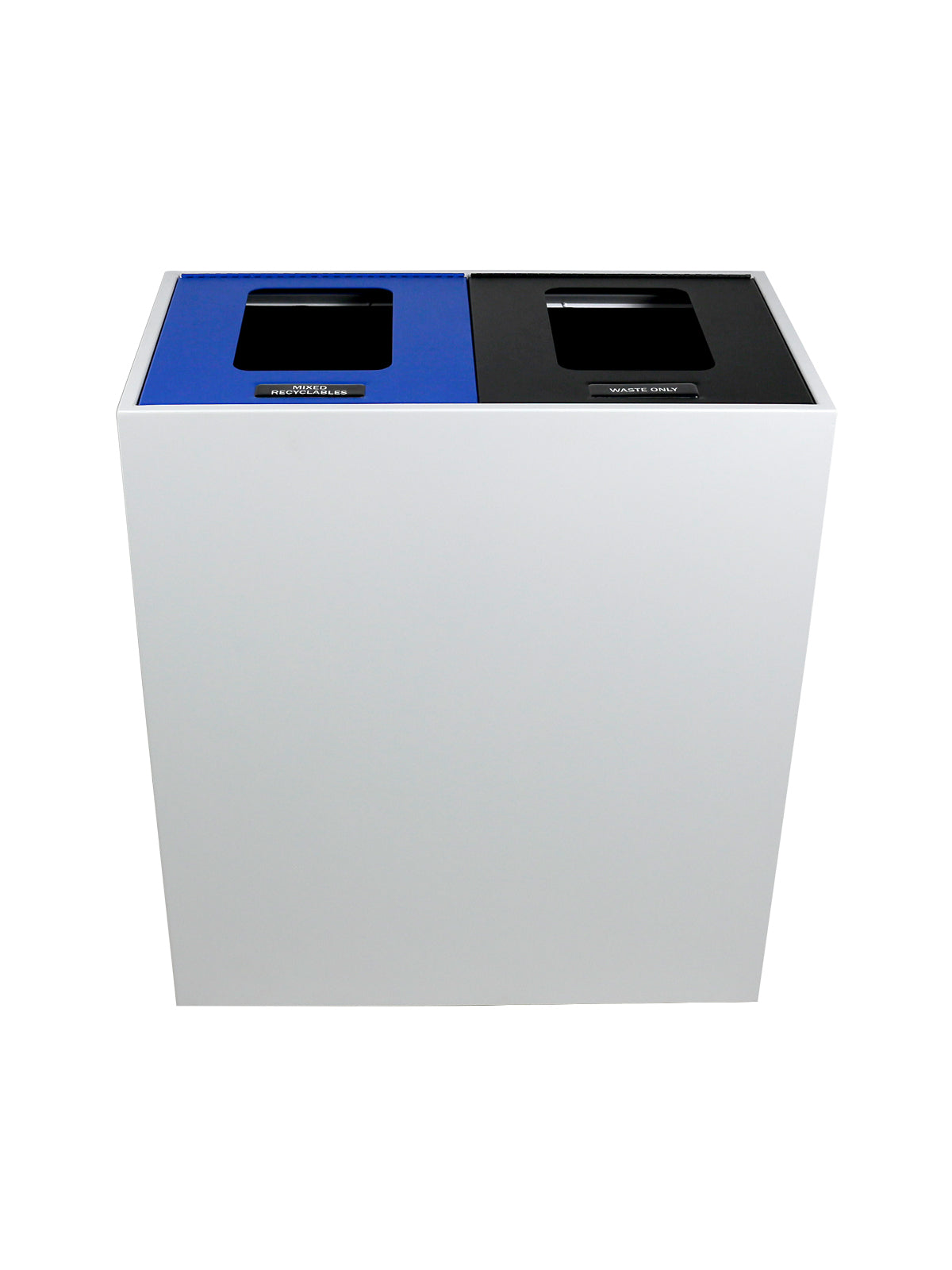 MEZZO - Double Stream, White Body, Multi-Hinged Blue-Black Lids with Full Openings