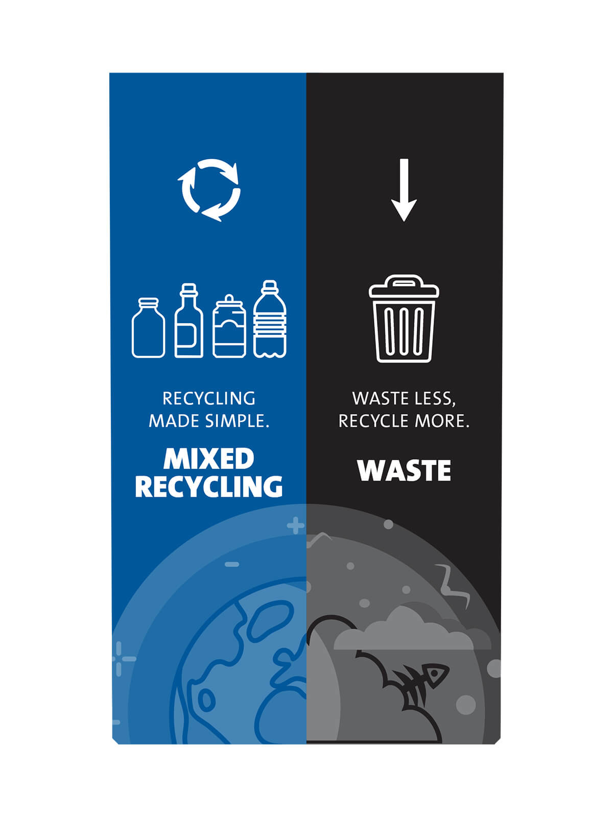 EXPRESSION - Sign - Mixed Recycling-Waste - Blue-Black – Busch Systems ...