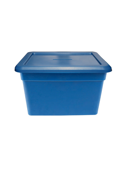 Mini Promotional Curbside Bin with Functional Slot-Opening Lid - Blue