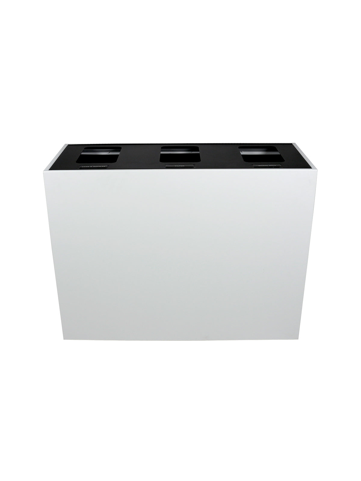 MEZZO - Triple Stream, White Body, Hinged Black Lid with Full Openings