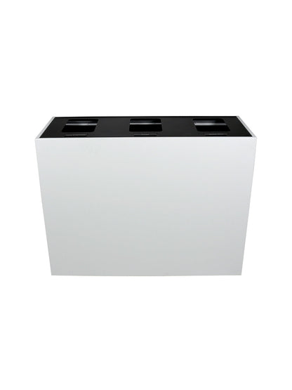 MEZZO - Triple Stream, White Body, Hinged Black Lid with Full Openings