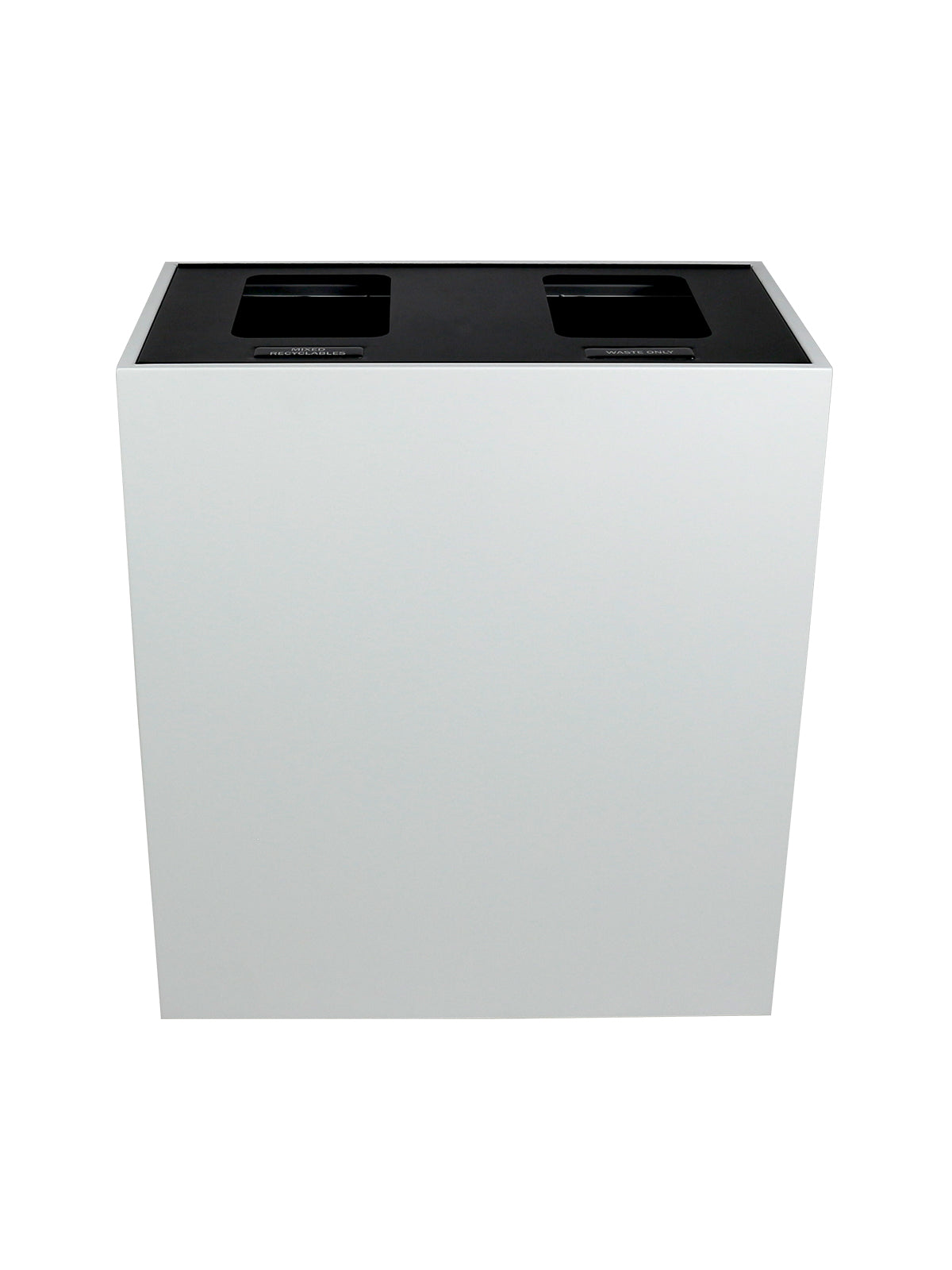 MEZZO - Double Stream, White Body, Hinged Black Lid with Full Openings