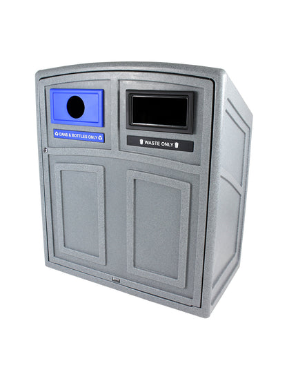 UPTOWN - Double - Kit - Cans & Bottles-Waste - Circle-Full - Greystone