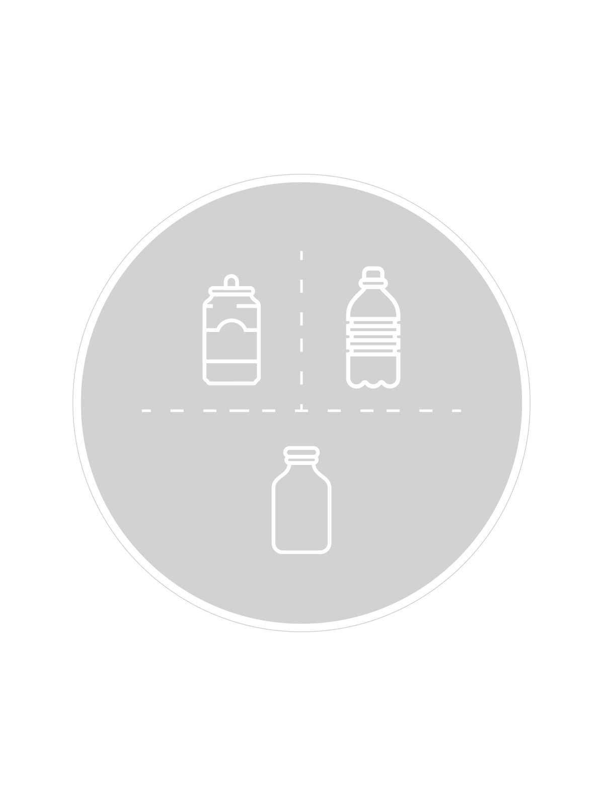 SPECTRUM - Label - Glass, Cans & Plastic - Clear-White
