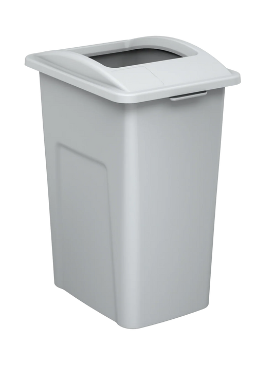 WASTE WATCHER XL - 28G Grey Body with Metallic Silver 'Look' XL Full-Opening Lid
