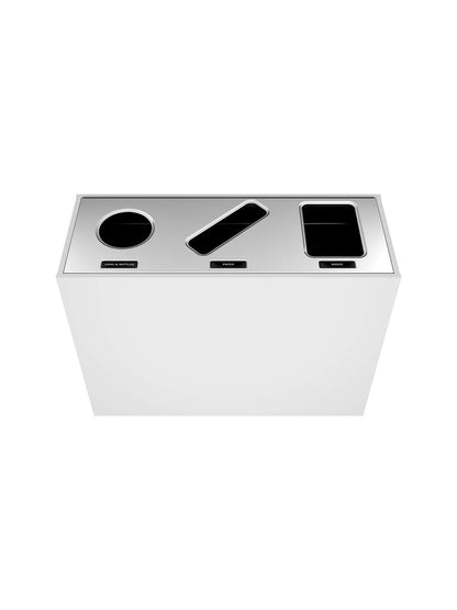 ARISTATA - Triple Stream, Glacier Finish, Hinged Stainless Steel Lid with Circle-Slot-Full Openings