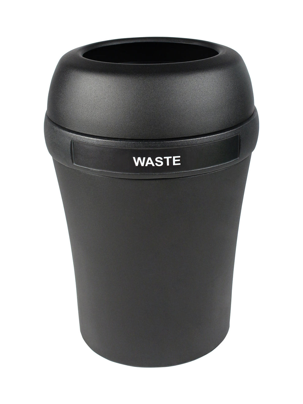 Top Loading Bins INFINITE - Black Top-Load Bin with Black Band and 'Waste' Body Label ...