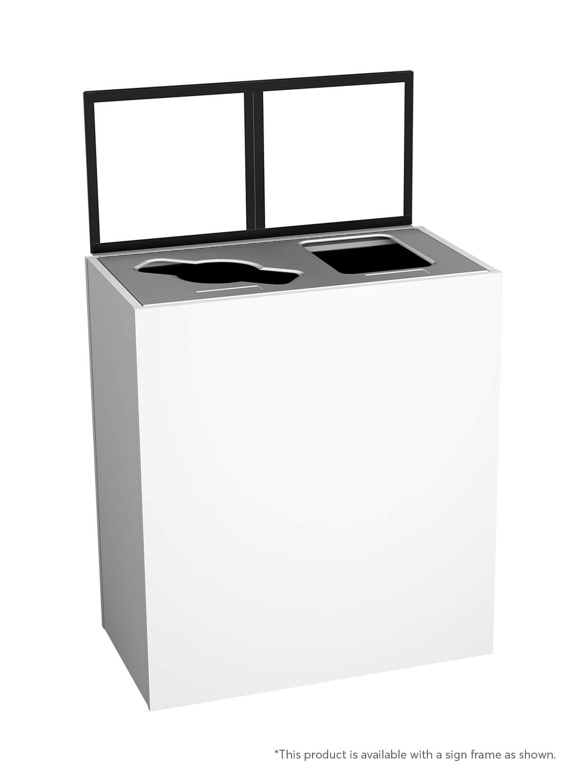 ARISTATA - Double Stream, Glacier Finish, Hinged Stainless Steel Lid with Mixed-Full Openings