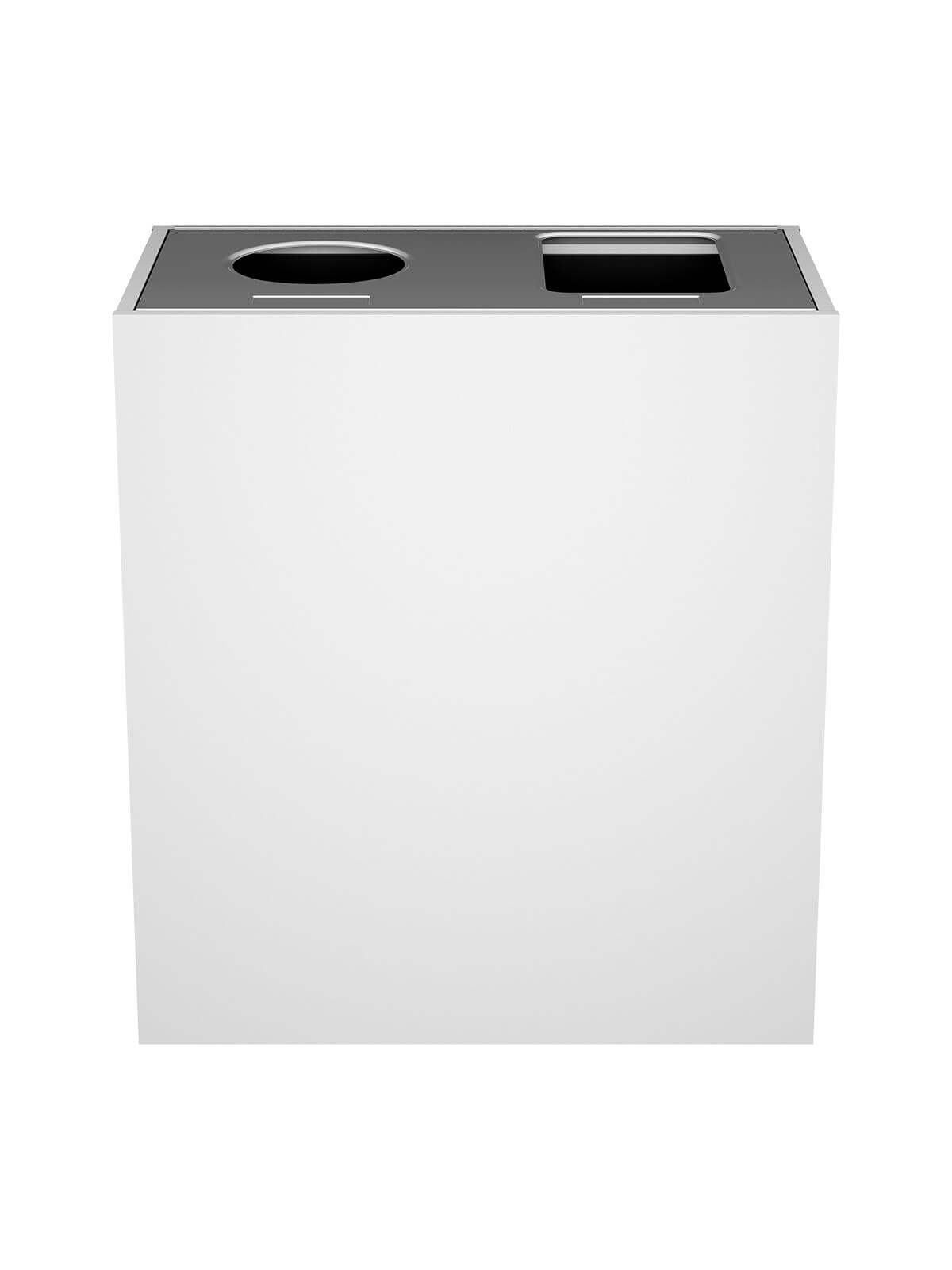 ARISTATA - Double Stream, Glacier Finish, Hinged Stainless Steel Lid with Circle-Full Openings