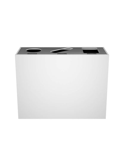 ARISTATA - Triple Stream, Glacier Finish, Hinged Stainless Steel Lid with Circle-Slot-Full Openings