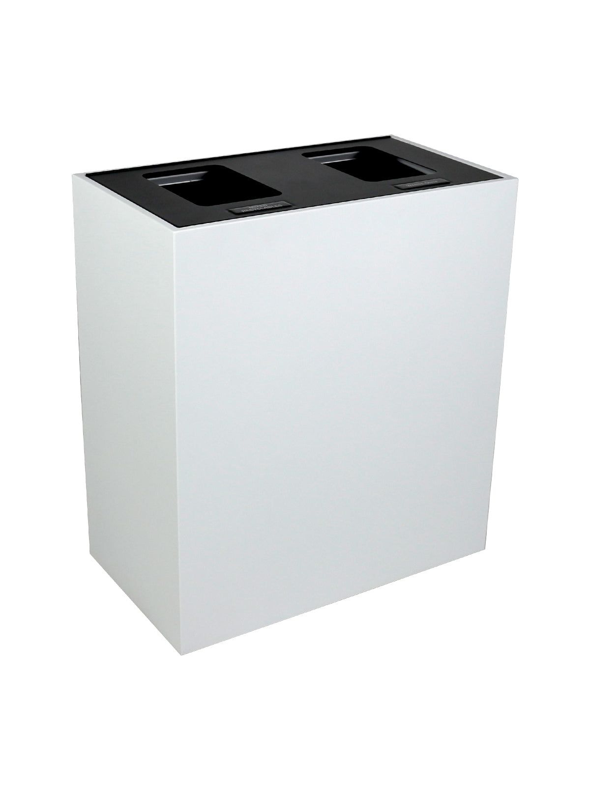 MEZZO - Double Stream, White Body, Hinged Black Lid with Full Openings