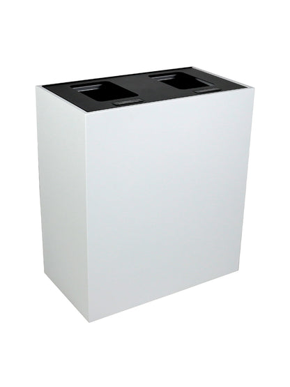 MEZZO - Double Stream, White Body, Hinged Black Lid with Full Openings