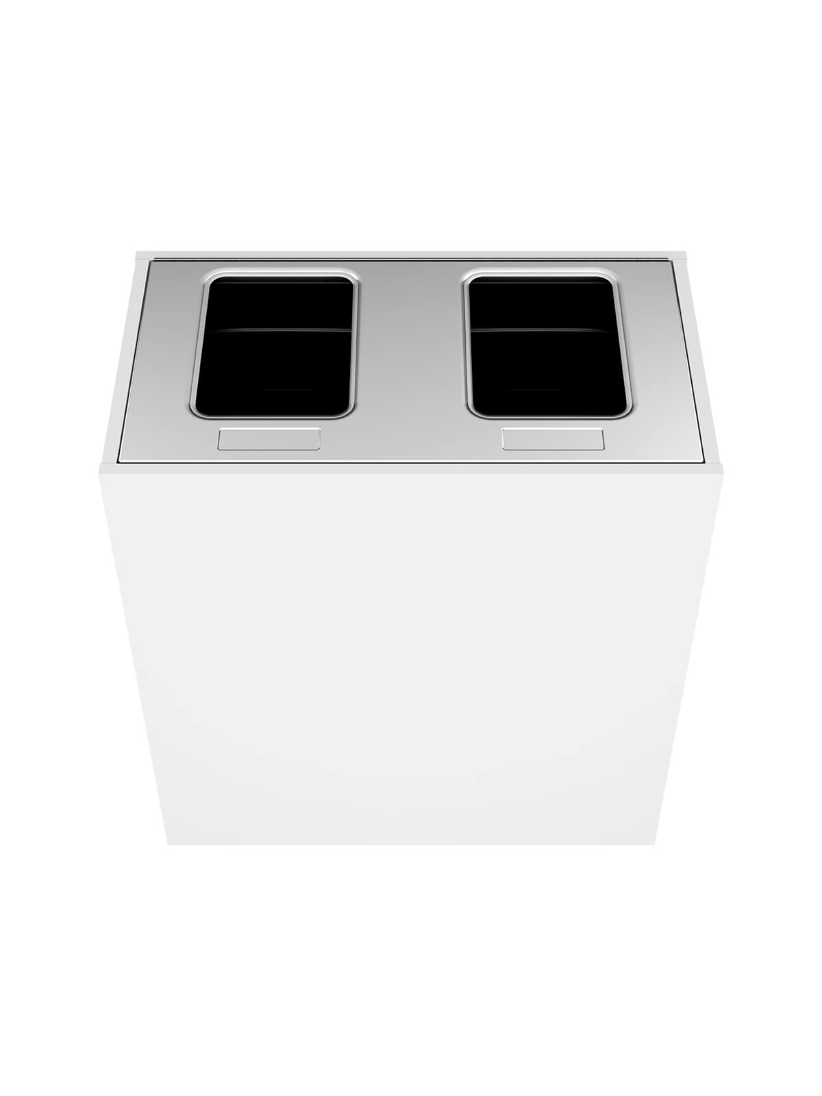 ARISTATA - Double Stream, Glacier Finish, Hinged Stainless Steel Lid with Full Openings
