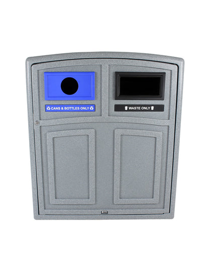 UPTOWN - Double - Kit - Cans & Bottles-Waste - Circle-Full - Greystone